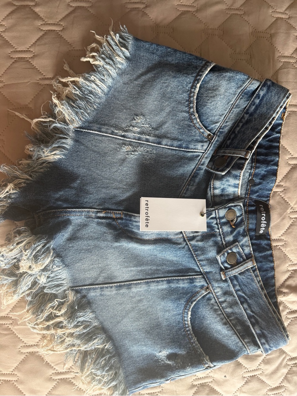 Retrofete Blue Denim Jean Shorts